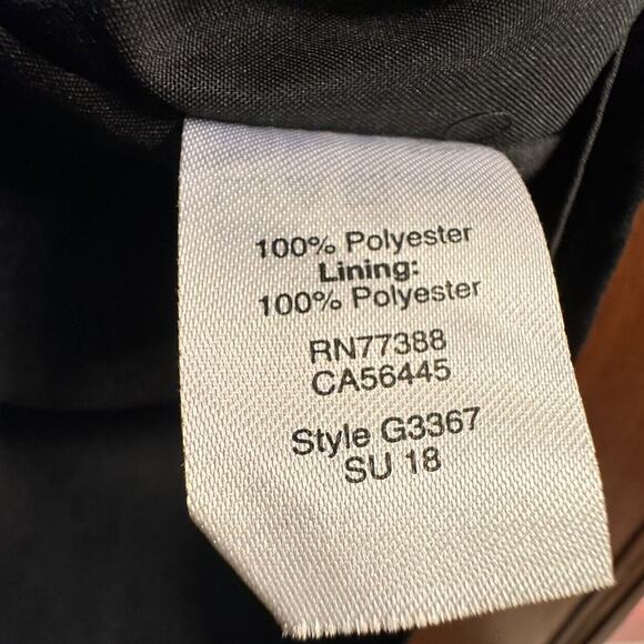 J Crew Tank Top 8 Womens Black Scalloped Edge Spaghetti Strap Halter Minimalist - Picture 4 of 5